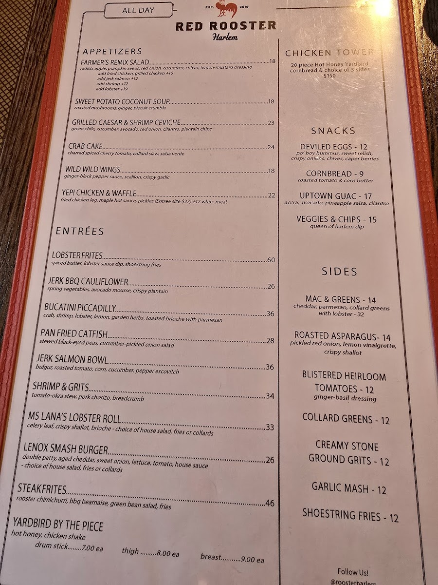 Red Rooster Harlem Menu - Image 6